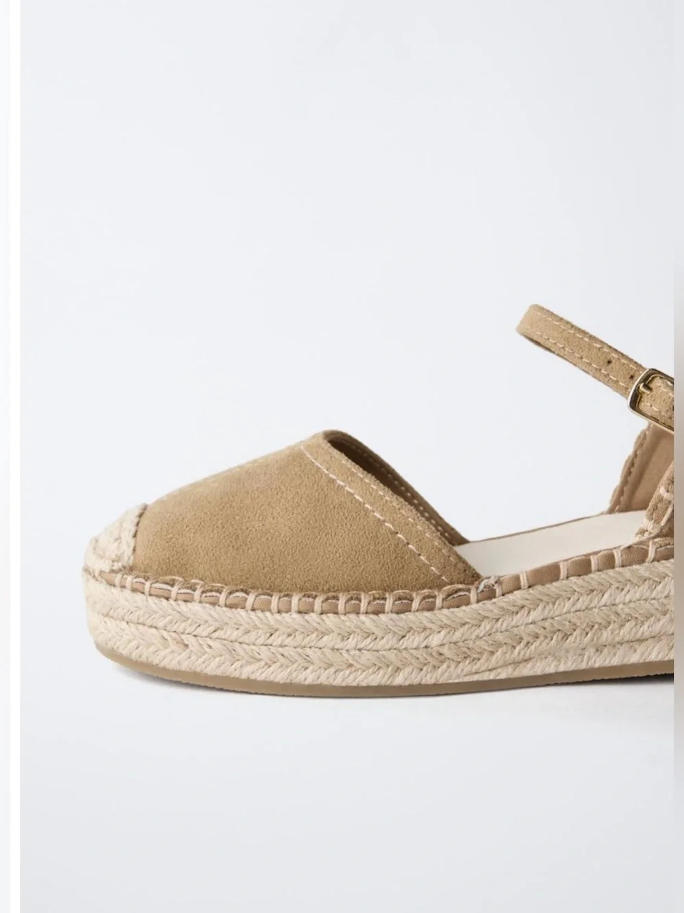 ZARA TOPSTITCHED ESPADRILLES NWT Size: 6 (36 ) * Color: Brown